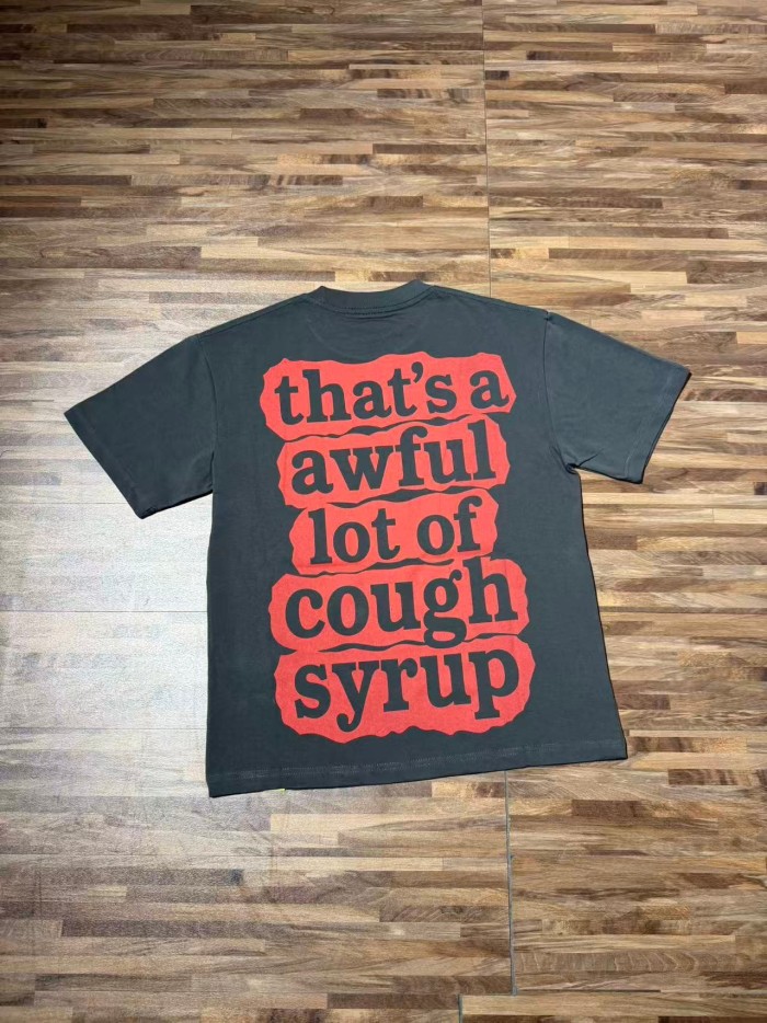 Cough Syrup Vintage Tour Poster Print Back Red Block Slogan Tee 2 colors 29557043