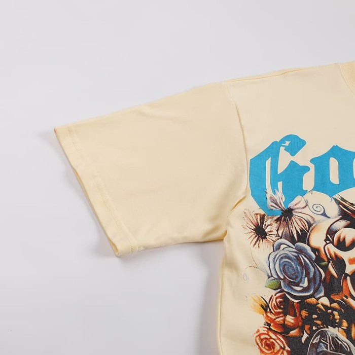 [50% Off]Godspeed Skull and Rose Print tee 2 colors