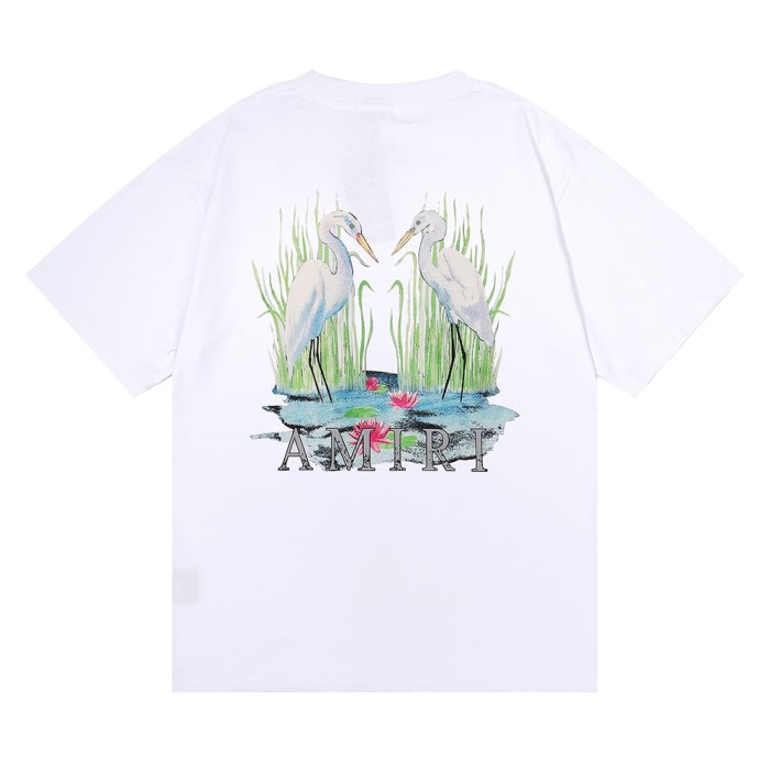 [50% Off]Amiri Double Crane Print tee 2 colors
