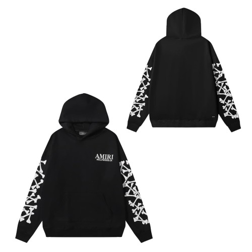 [50% Off]Amiri Classic logo Sleeve bone Print hoodie 3 colors