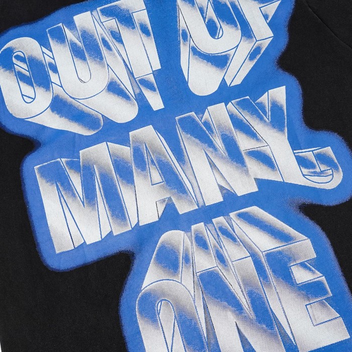 Godspeed Washed Front Golf Robot Skeleton Graffiti Font Print Back 3D Slogan T-Shirt 29557047