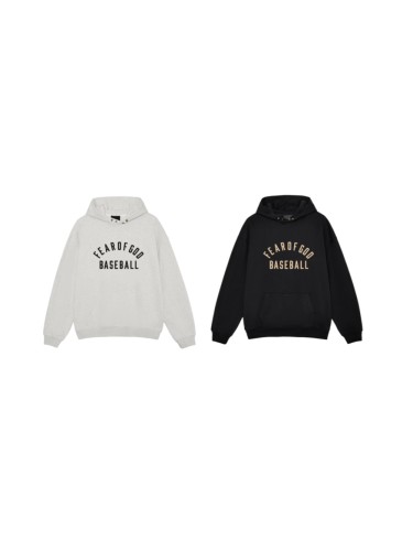 Fear Of God (Essentials) Season 7 Main Line Baseball Letter Unisex Fleece Hoodie 2 colors 29558958