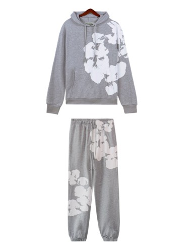 [50% Off]Denim Tears Side Big kapok Print hoodie & pants set 3 colors