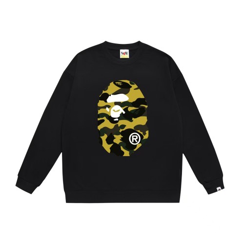 A Bathing Ape Camo Ape Head White Round Logo Print Unisex Crew Neck Sweatshirt 16 colors 29558907