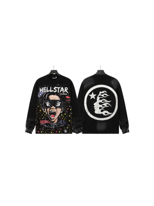 Hellstar Studio Kid Sunglasses Portrait Color Star Slogan Long Sleeve T-Shirt 29558862