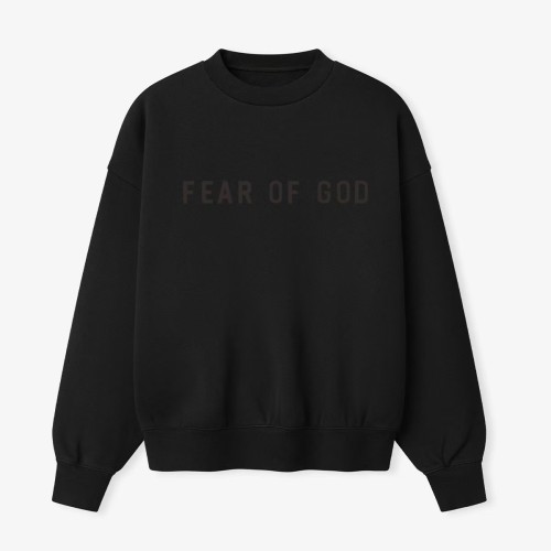 Fear Of God (Essentials) Silicone Letter Fleece Lined Unisex Crew Neck Pullover Sweatshirt 6 colors 29558939