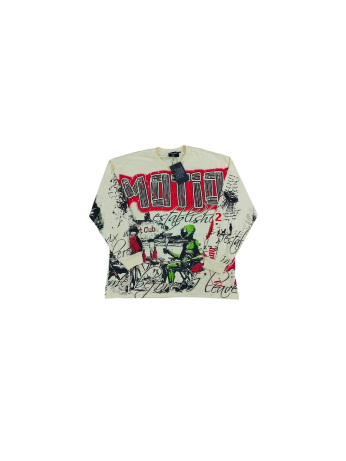 Mixed Emotion 28367493 Full-print Alien Art Club Hand-painted Crew Neck Sweatshirt