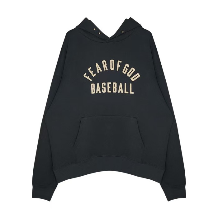 Fear Of God (Essentials) Season 7 Main Line Baseball Letter Unisex Fleece Hoodie 2 colors 29558958