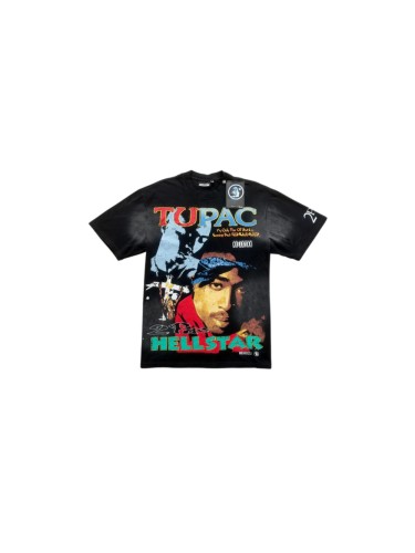 Hellstar Studio X 2Pac Front Color Portrait Letter Back Rebirth Baby Print Slogan Tee 29558844