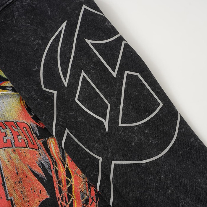 Godspeed Statue Of Liberty Basketball Cracked Letter Logo Washed Fleece Hoodie 2 colors 29563849
