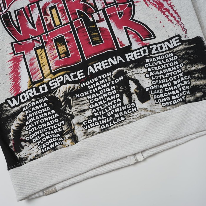 Godspeed Astronaut Skeleton Rocket Graphic World Tour Space Text Print Hoodie 2 colors 29563865