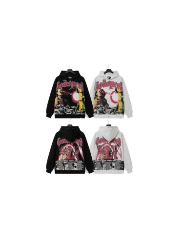 Godspeed Astronaut Skeleton Rocket Graphic World Tour Space Text Print Hoodie 2 colors 29563865