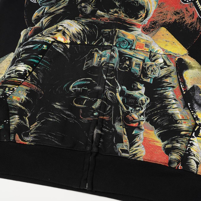Godspeed  Astronaut Pyramid Sphinx Graphic Front Moon Pyramid Astronaut Print Hoodie 29563900