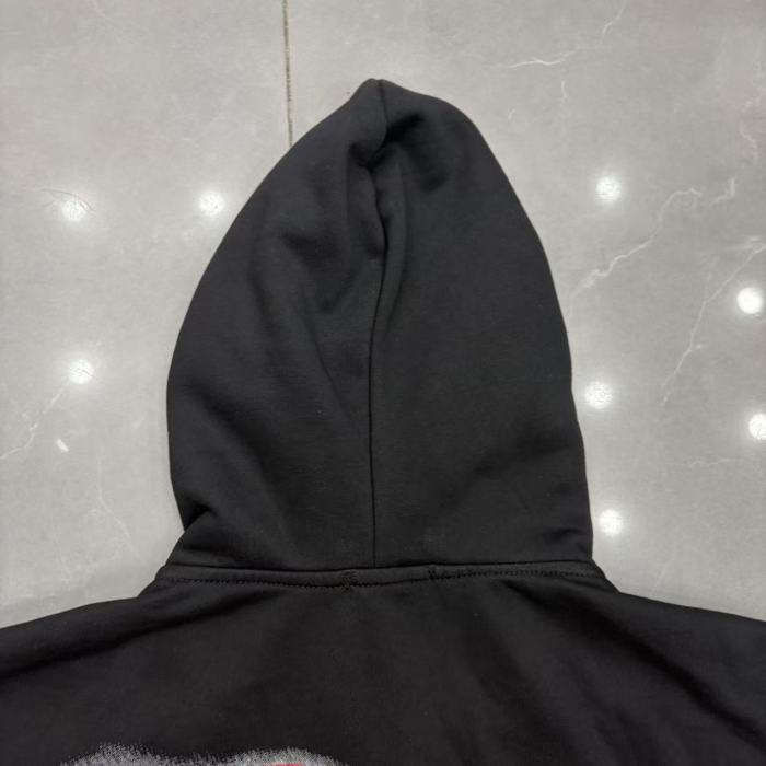 Mixed Emotion Blindfold Angel Star Letter Print Zip Up Hoodie 29567680