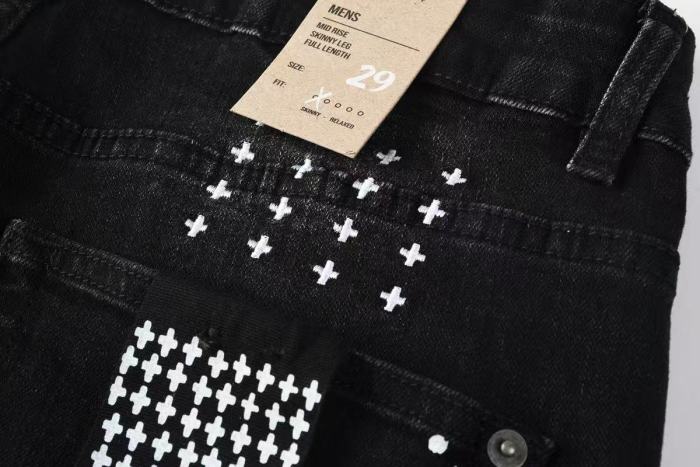 Ksubi 1:1 quality version Large Letter Embroidery City Script Paint Splatter Slim Fit Jeans 29570938