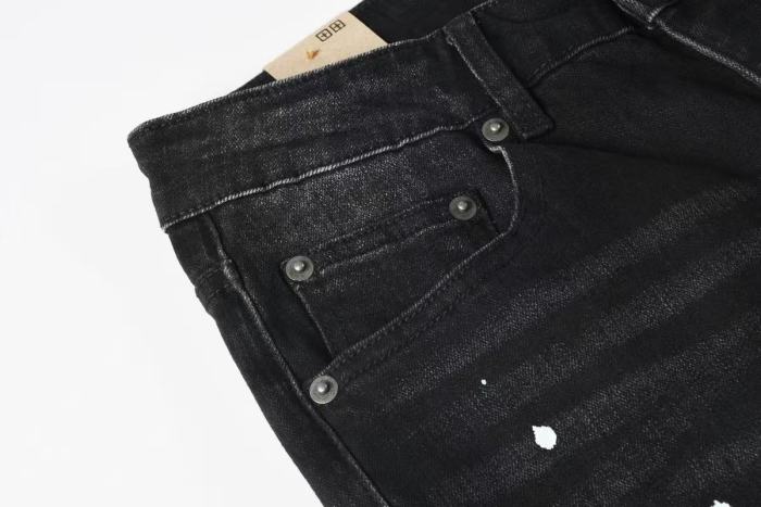 Ksubi 1:1 quality version Large Letter Embroidery City Script Paint Splatter Slim Fit Jeans 29570938