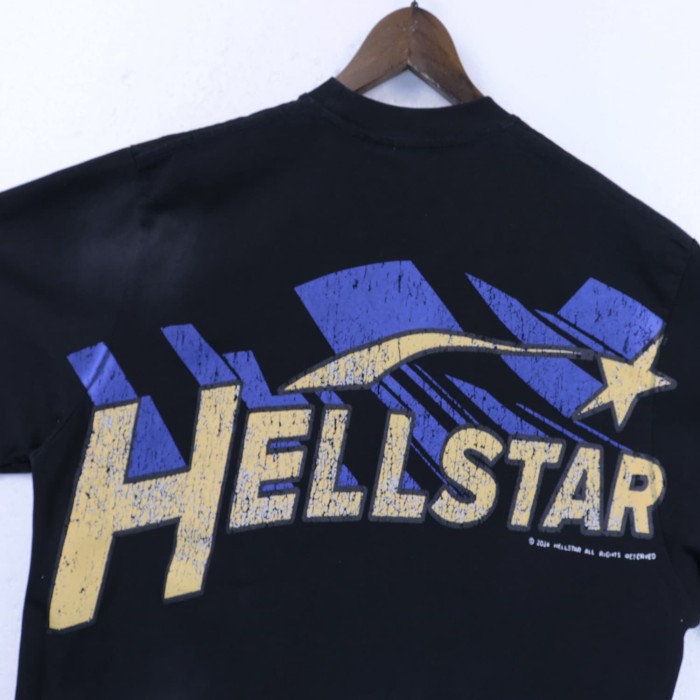 [50% Off]Hellstar Studio Hellstar Superman Print Washed Version tee