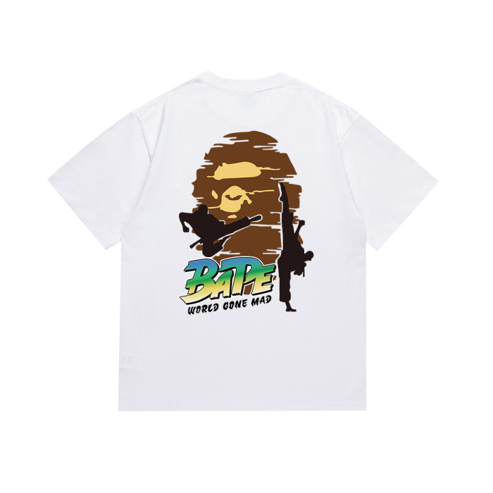 [50% Off]A Bathing Ape Ape man head star Print tee 2 colors