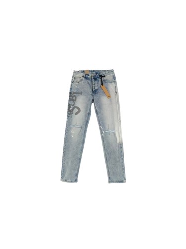 Ksubi 1:1 quality version Washed Graffiti Letter Print Paint Splatter Ripped Skinny Denim Jeans 29461416