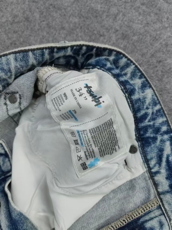 Ksubi 1:1 quality version Washed Graffiti Letter Print Paint Splatter Ripped Skinny Denim Jeans 29461416